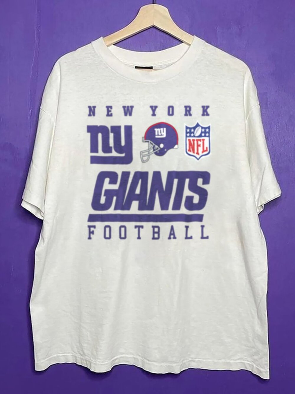 Vintage New York Giants Football Big Logo T Shirt, NFL New York Giants Shirt Tee